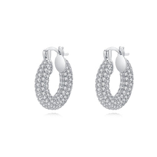 Connie Pave Hoop - Boutique Bella BellaEarring