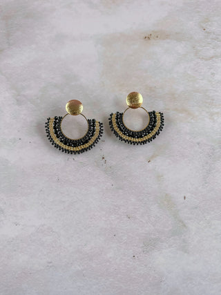 Corales Black Gold Earrings - Boutique Bella BellaEARRINGS