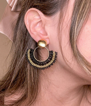 Corales Black Gold Earrings - Boutique Bella BellaEARRINGS