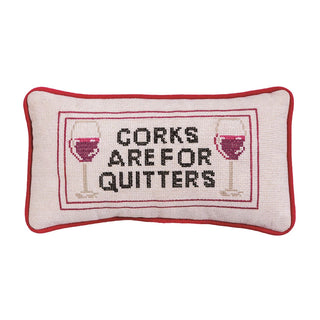 Corks Are for Quitters Needlepoint Pillow - Boutique Bella BellaThrow Pillow