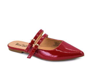 Corky's Red Patent Take A Number Mules - Boutique Bella BellaMule
