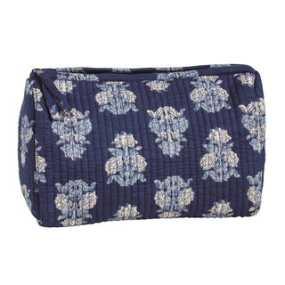 Cornflower Navy Block Print Case - Boutique Bella BellaMakeup Bag