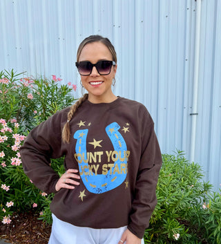 Count Your Lucky Stars Sweatshirt - Boutique Bella BellaSweatshirt