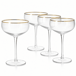 Coupe Cocktail Glasses 7 Oz Set Of 4 Classic Manhattan Glasses For Cocktails Libbey Champagne Coupe - Boutique Bella Bella