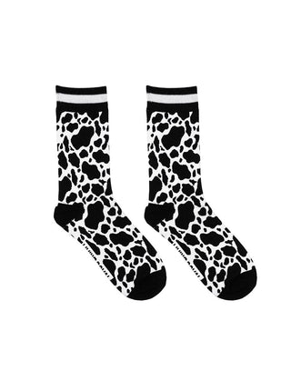 Cow Print Womens Bamboo Crew Socks - Boutique Bella Bellacrew socks
