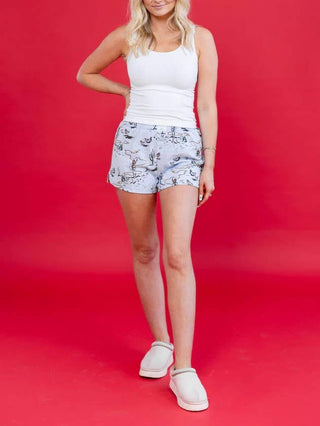 Cowboy Rodeo Western Horse print flannel cotton boxer shorts - Boutique Bella BellaBoxer Shorts