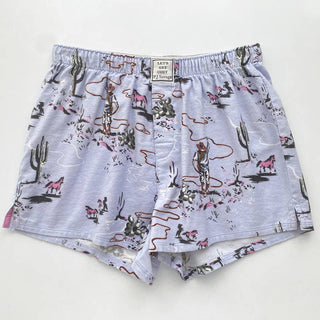 Cowboy Rodeo Western Horse print flannel cotton boxer shorts - Boutique Bella BellaBoxer Shorts