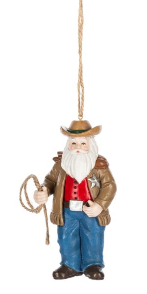 Cowboy Santa Ornament - Boutique Bella BellaChristmas Ornament