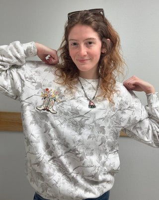 Cowgirl Camo Crewneck - Boutique Bella BellaSweatshirt