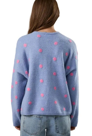 Cozy Chic Polka Dot Knit Cardigan - Boutique Bella BellaSweater