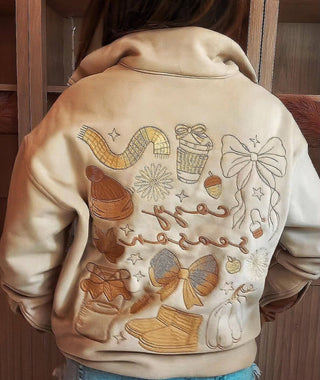 Cozy Keepsakes™ LayerPop™ Extended Cuffs Quarter Zip - Boutique Bella BellaJacket