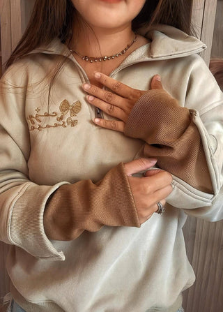 Cozy Keepsakes™ LayerPop™ Extended Cuffs Quarter Zip - Boutique Bella BellaJacket