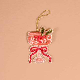 Cranberry Cosmo Beaded Ornament - Boutique Bella BellaChristmas Ornament