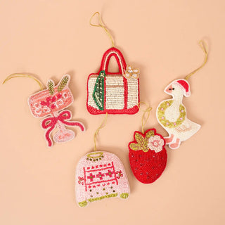 Cranberry Cosmo Beaded Ornament - Boutique Bella BellaChristmas Ornament