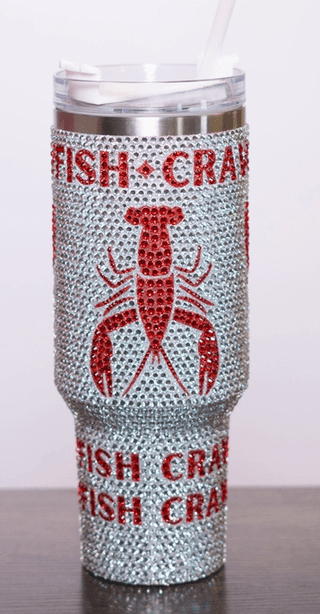 Crawfish Sparkle 40oz Tumbler - Boutique Bella BellaTumbler