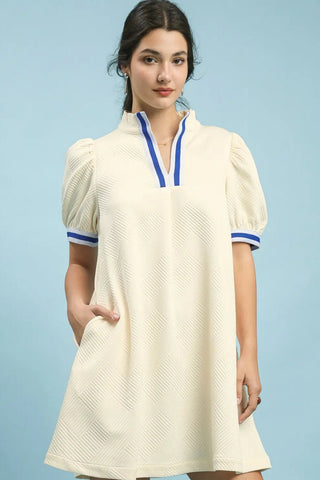 Cream Belle Jacquard Mini Dress - Boutique Bella BellaDress