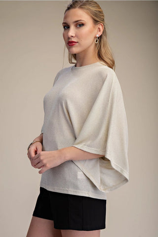 Cream Cape Knit Top - Boutique Bella Bellatop