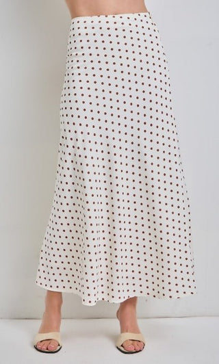 Cream Latte Polka Skirt - Boutique Bella BellaSkirt