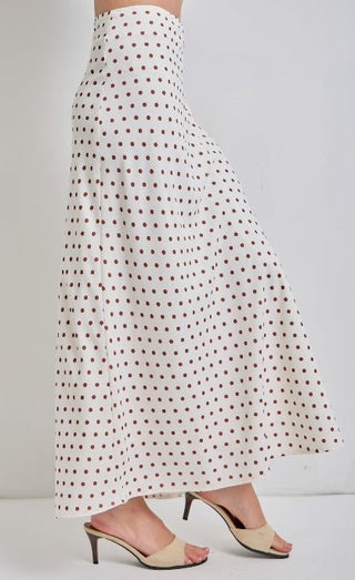 Cream Latte Polka Skirt - Boutique Bella BellaSkirt