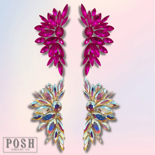 Crescent rhinestone earring - Boutique Bella BellaEarrings