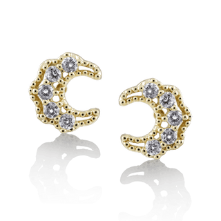 Crested Moon Stud - Boutique Bella BellaEarring