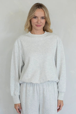 Crewneck Sweatshirt in Heather Oat - Boutique Bella BellaTop