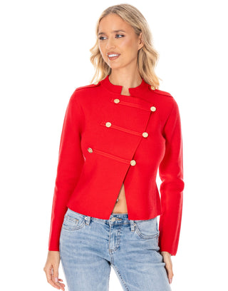 Crimson & Commanding Knit Top - Boutique Bella BellaSweater