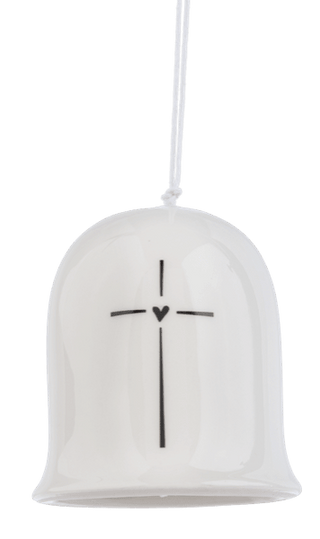 Cross with Heart Bell - Boutique Bella Belladecor