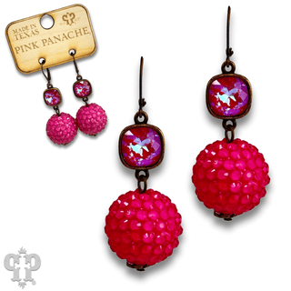 Crystal ball earring with Austrian crystal - Boutique Bella BellaEarrings