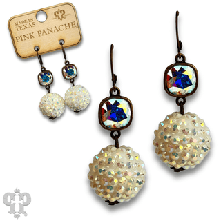 Crystal ball earring with Austrian crystal - Boutique Bella BellaEarrings