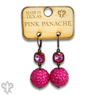 Crystal ball earring with Austrian crystal - Boutique Bella BellaEarrings