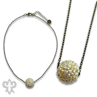 Crystal ball necklace - Boutique Bella BellaNecklaces