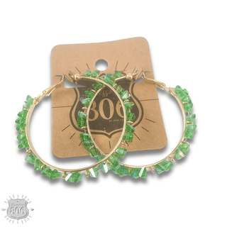 Crystal chip hoop earring, last call - Boutique Bella BellaEarrings