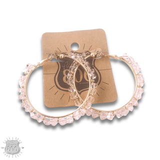 Crystal chip hoop earring, last call - Boutique Bella BellaEarrings