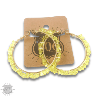 Crystal chip hoop earring, last call - Boutique Bella BellaEarrings