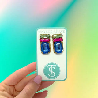 Crystal Cluster Gem Studs - Boutique Bella Bellaearrings