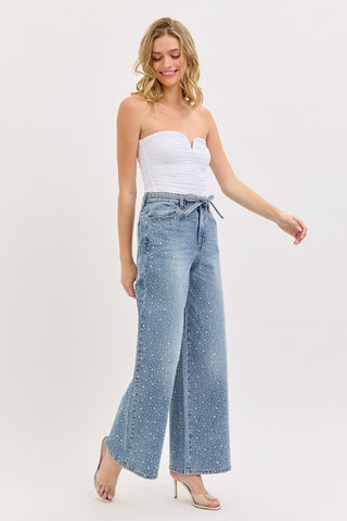 Crystal Coast Wide Leg Jeans - Boutique Bella BellaJeans