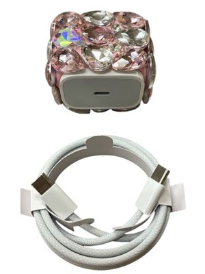 CRYSTAL STONE USB - C TO C CHARGER - Boutique Bella BellaPhone Charger
