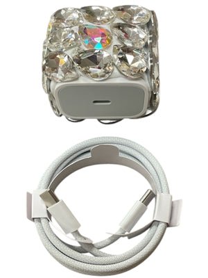 CRYSTAL STONE USB - C TO C CHARGER - Boutique Bella BellaPhone Charger