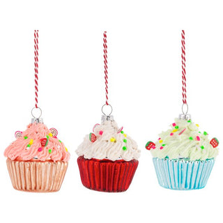 Cupcake Ornament Glass - Boutique Bella BellaChristmas Ornament