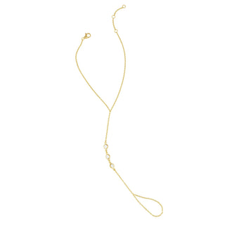 Cz Bezel Hand Chain Bracelet - Boutique Bella BellaBracelet