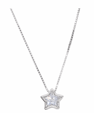 CZ Bezel Necklace - Star - Boutique Bella BellaNecklace