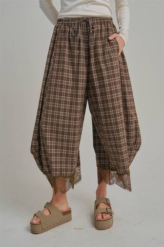 Autumn Muse Plaid Balloon Pants