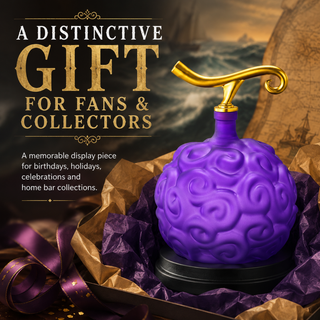 Fruit Whiskey Wine Decanter 34 Oz Anime Pirate Devil Colored Barware Anime Merch Purple Gold Fruit O