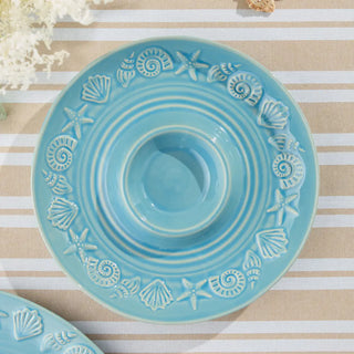 Coastline Blue Chip & Dip, 13.5"