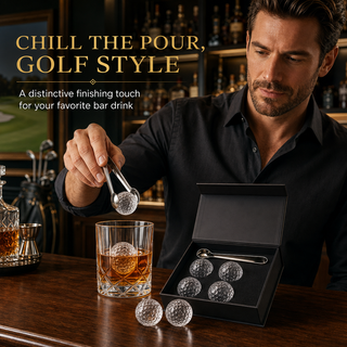 Golf Ball Whiskey Coolers Pack Of 5 Mens Gift Set Golfers Whiskey Chill Stones Reusable Cooling Ball