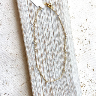 Dainty crystal dangle anklet  - Boutique Bella Bellaanklet