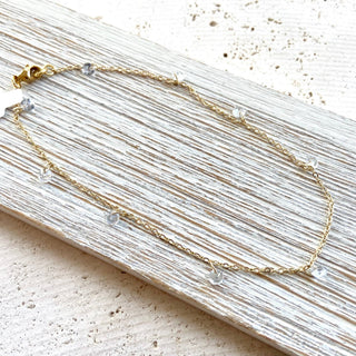 Dainty crystal dangle anklet  - Boutique Bella Bellaanklet