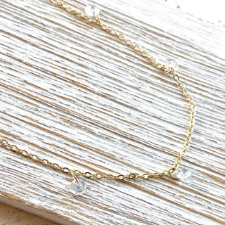 Dainty crystal dangle anklet  - Boutique Bella Bellaanklet