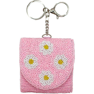 Daisy Beaded AirPod Holder/Keychain - Boutique Bella BellaAirPod Case